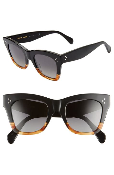 black square celine sunglasses|celine 50mm polarized square sunglasses.